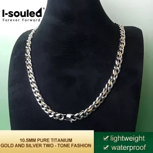 Waterproof Anti-Allergic Cuban Chain - Pure Titanium Hip-Hop Trendy Necklace for Men Women