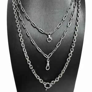Buddha Amulet Chain Pure Titanium O Chain High-grade Retro Hanging Chain For Single, Double Or Triple Pendant