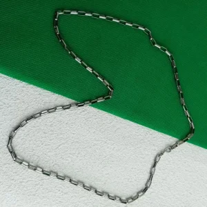 Anti Allergy 4.2mm Wide Pure Titanium Checkered Necklace, Anti Allergy 4.2mm Wide Pure TitLight Luxury, Trendy, Cool, Minimalist