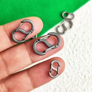 Titanium Alloy S Buckle Sandblasting Double Head For Jewelry Converters for Chain Extender