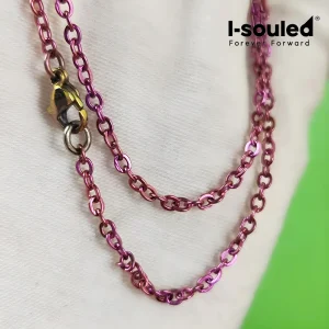2.4mm Anodized Purple Titanium Waist Chain Hypoallergenic Belly Dance Body Jewelry