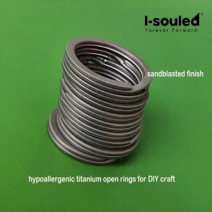 Titanium Sandblasted Jump Ring Keychain EDC Gear Clip 20-32mm Ultra Durable Lightweight A set of 6 pieces