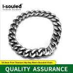 10.5mm Ultra Mirror Polish Pure Titanium Cuban Bracelet for Men Fashionable Gift