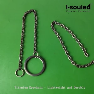 Lightweight Durable Titanium Keychain 4mm Width 25cm Length Sleek Keyring