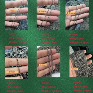 Semi-Finished Pure Titanium O-Shape Chains 1.2mm-4.5mm DIY Jewelry Making Hypoallergenic Lightweight Eco-Friendly Wholesale