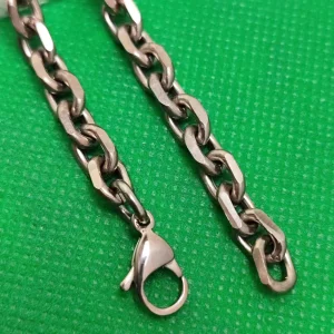 7mm Hypoallergenic Pure Titanium Anchor Chain Bracelet for Men & Women | Industrial Unisex Jewelry | Sweatproof & Lightweight