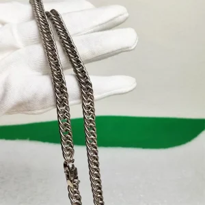 Collar De Titanio Puro Solid Titanium Necklace with Allergy Free 7mm Horsewhip Necklaces