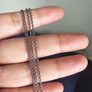 1.2mm/1.5mm Pure Titanium Thin Chain Jewelry Material - Hypoallergenic Lightweight Necklace & Bracelet Chain by Meter (Custom Le
