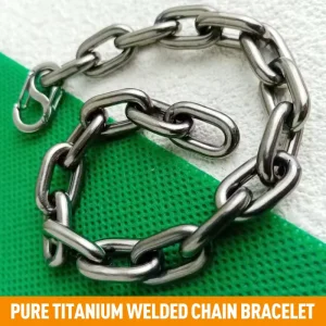 9.5mm Pure Titanium Bracelet Welded Chain Unparalleled Strength & Style Men's Trendy Jewelry Accessory