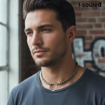 Hypoallergenic Titanium O-Ring Chain Choker: 35cm Minimalist Gift to Wow Women