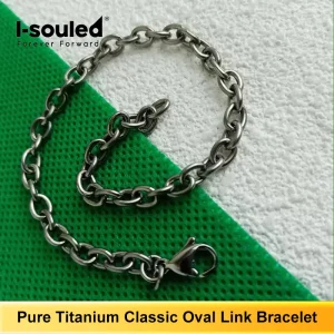 3.5mm/4.5mm Pure Titanium Circular O-Chain Bracelet - Lightweight Hypoallergenic, Unisex Daily/Party Jewelry