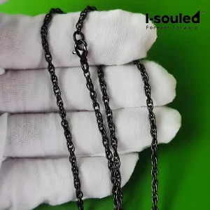 Matching Titanium Couple Necklaces Scratch-resistant Matte Black | Hypoallergenic Love Gift | Anniversary Jewelry