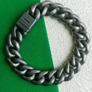 Pure Titanium Bracelet Cuban Link & Twisted Chain, Unisex, Lightweight & Hypoallergenic, No Need to Remove When Bathing or Sweat