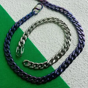 Lightweight 7.2mm pure titanium polished bracelet, paired with an 8-shaped buckle, stylish and comfortable