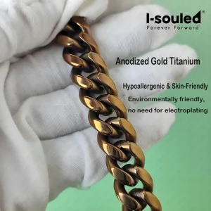 14mm Anodized Titanium Bracelet Hypoallergenic Unisex