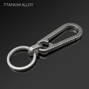 Minimalist Titanium Key Holder Key Clip Secure Keychain Durable Titanium Carabiner for Organization