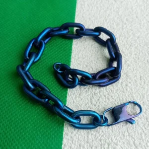 9.5mm Pure Titanium Bracelet, Purple Blue Welded Design, Simple & Popular Style, Lightweight Durable Jewelry for Daily Wear