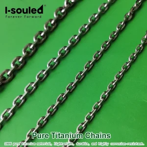 Pure Titanium Angle Oval Chain, 4 Sizes(3.5/4.0/5.2/7.0mm), Hypoallergenic DIY Jewelry Findings, Lightweight Eco-Friendly