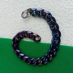 10.5mm Pure Titanium Six-Sided Bracelet - Anti-Allergic Sports Style Wear-Resistant Colored Jewelry