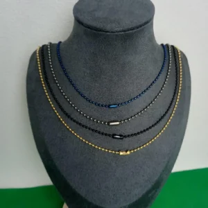 Lightweight Titanium Bead Chain Necklace｜2.0mm 2.4mm 3.0mm Adjustable Hypoallergenic Body Jewelry