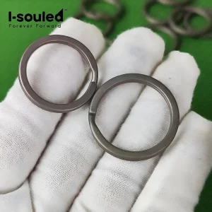 Ultralight Titanium Keychain Clasp - 25/28mm Sandblasted Open Jump Ring for EDC Key Organizer Daily Use