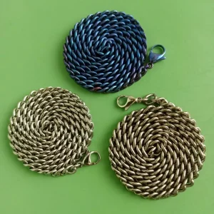 5.5mm Flat Denim Chain Necklace Pure Titanium Lightweight Jewelry For Men Women Daily Wear