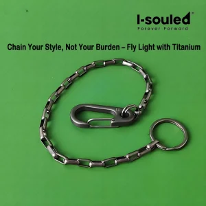 4.2mm Pure Titanium Bag Strap with Quick Release Hooks, Fashion Detachable Purse Chain for Men Women, Keychain Clip EDC Outdoor