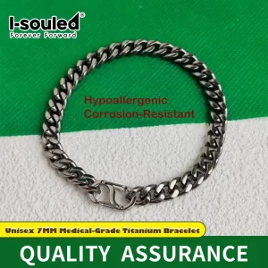 Hypoallergenic 7MM Titanium Bracelet Medical-Grade Skin-Safe Durable Lightweight Daily Wear