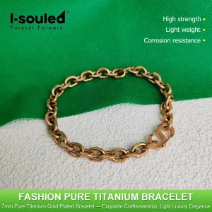 Unisex Titanium Anchor Chain Bracelet 7MM for Birthday Gift - Fashionable Jewelry Accessory