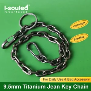 9.5mm Pure Titanium Pants Chain | Minimalist Belt Key Holder | Anti-Loss Keychain for Men | Lightweight Luxury Accessory Gift