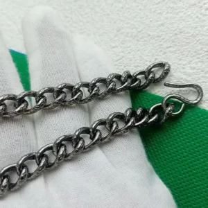 Pure Titanium Patterned Chain Necklace 7.2mm - Hypoallergenic Anti-Allergic, Trendy Unisex Jewelry for Daily Wear