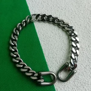10.5mm Polished Flat Keychain (Pure Titanium) - Small Package Chain for Key Organization & Bag Matching