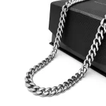 10.5 Wide Pure Titanium Chain Simple Fashion Necklace for Street Dance Dancer Recommended 2021