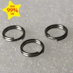 2024 Never Rust Pure Titanium Double Loop Open Split Rings 10mm |12mm|14mm Jewelry Attachment