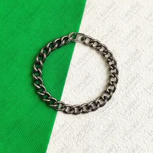 Retro Punk Pure Titanium Bracelet for Men Classic Curb Link Chain Bracelet for Hip-hop 21cm(8.27 inch)