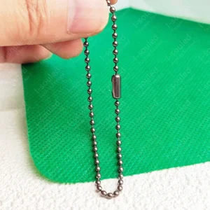 2 MM Titanium Ball Chain Bracelet for Sensitive Skin, Grade 1 Ti Bead Chain Bracelets