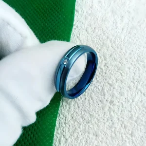 Titanium Zirconia Couple Rings Hypoallergenic Wedding Bands Minimalist Luxury Jewelry Gift for Men Women Anniversary