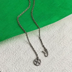 Pure Titanium Crucifix with Round Oval Cable Chain Necklace 3.0 MM Wide