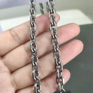 1 Meter Grade 1 Titanium 7mm Unisex O Shaped Chain No clasp and Circle