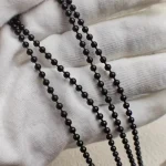 Black Titanium 2.4MM Bead Necklace Chain