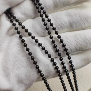 Black Titanium 2.4MM Bead Necklace Chain