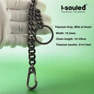 Rugged 10.5mm Thick Stonewashed Pure Titanium Keychain with Carabiner Key Ring Anti-Loss Belt Clip for Men EDC Gift