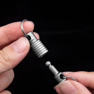 2.4CM Unisex Titanium Alloy Universal Ring Car Keychain Ring