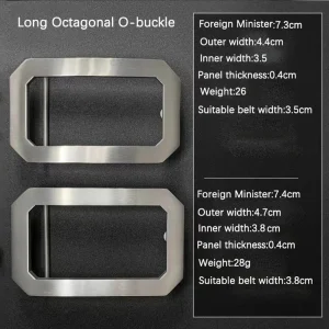 3.5cm/3.8cm New Pure Titanium Men's O-Letter Business Versatile Interior Belt Buckle Anti Allergy Retro Smooth Buckle Lightweigh