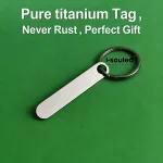 Titanium Keychain Blank Tag DIY Laser Engraving Metal Pendant Hypoallergenic Gift