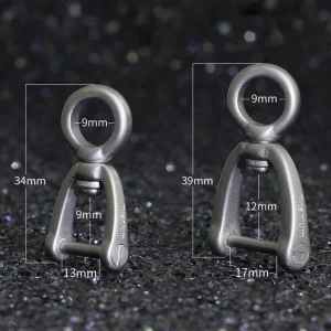 Lucky Titanium Rotatable Horseshoe Buckle 13 MM 17MM