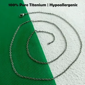 1.9mm Pure Titanium O Chain for Men Women | Hypoallergenic & Lightweight | Durable Unisex Necklace | Eco-Friendly Jewelry Gift