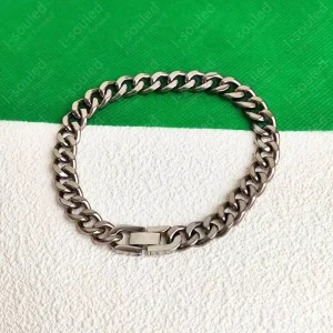 9.5MM Solid Titanium Cuban Chain Bracelet Custom Length Shorter or Longer Summer Fashion Bracelet