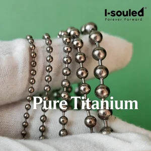 Pure Titanium Bead Chain Necklace | Hypoallergenic Jewelry for Sensitive Skin | Multiple Sizes (2.0mm/2.4mm/3.0mm/4.0mm/5.0mm)