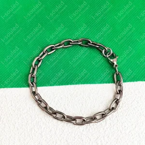 6.8MM Width Genuine Titanium Anchor Chain Bracelet